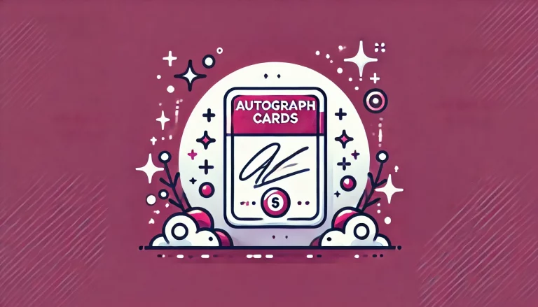 DALL·E 2024-10-26 13.23.22 - A simple and visually appealing graphic with no text, representing the availability of autograph cards for a blog post